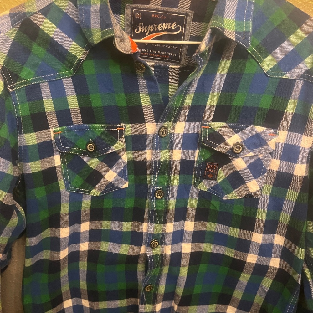 Upcycled Nirvana Plaid Flannel Shirt - Picture 4 of 9
